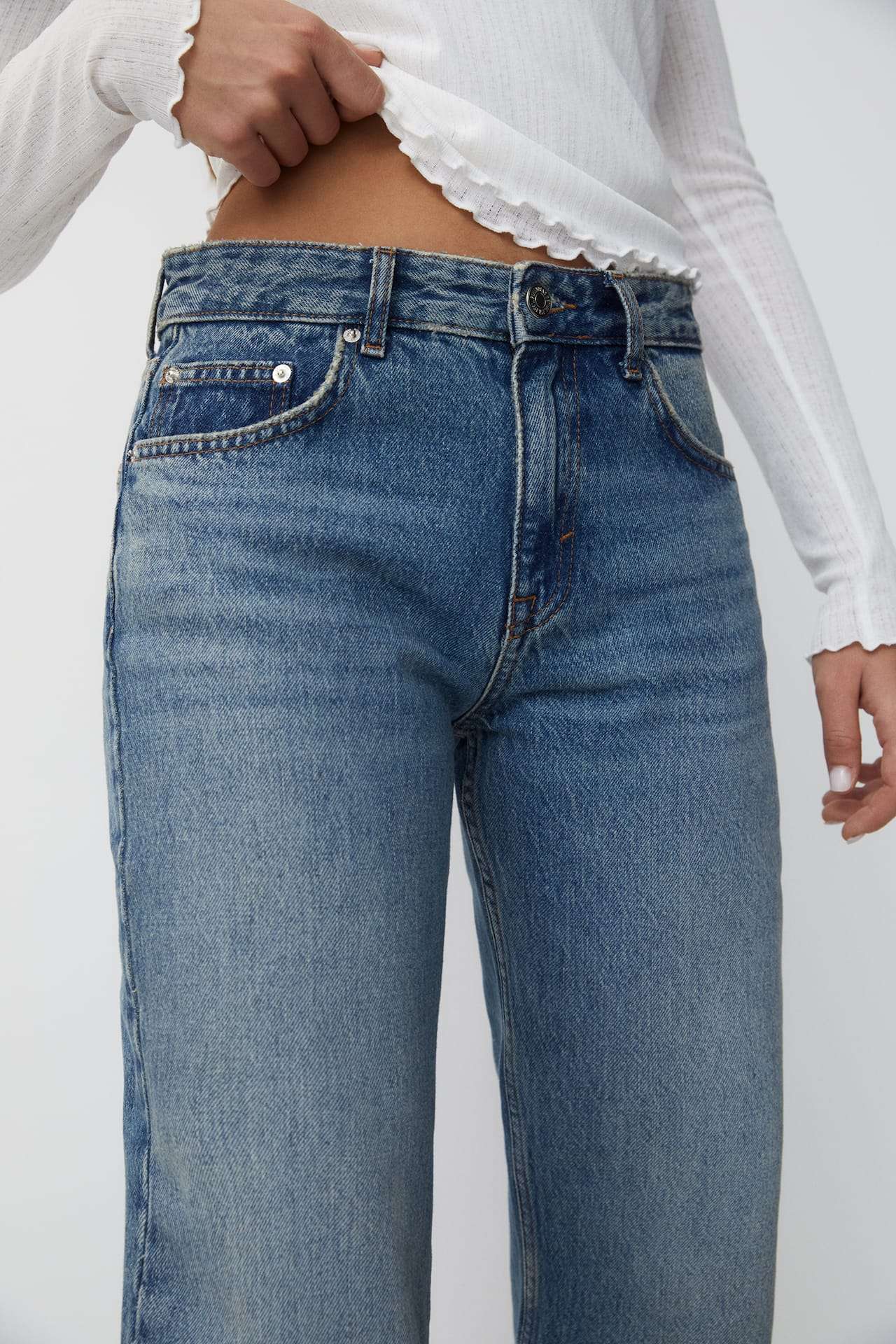 Dark Blue Straight Jeans