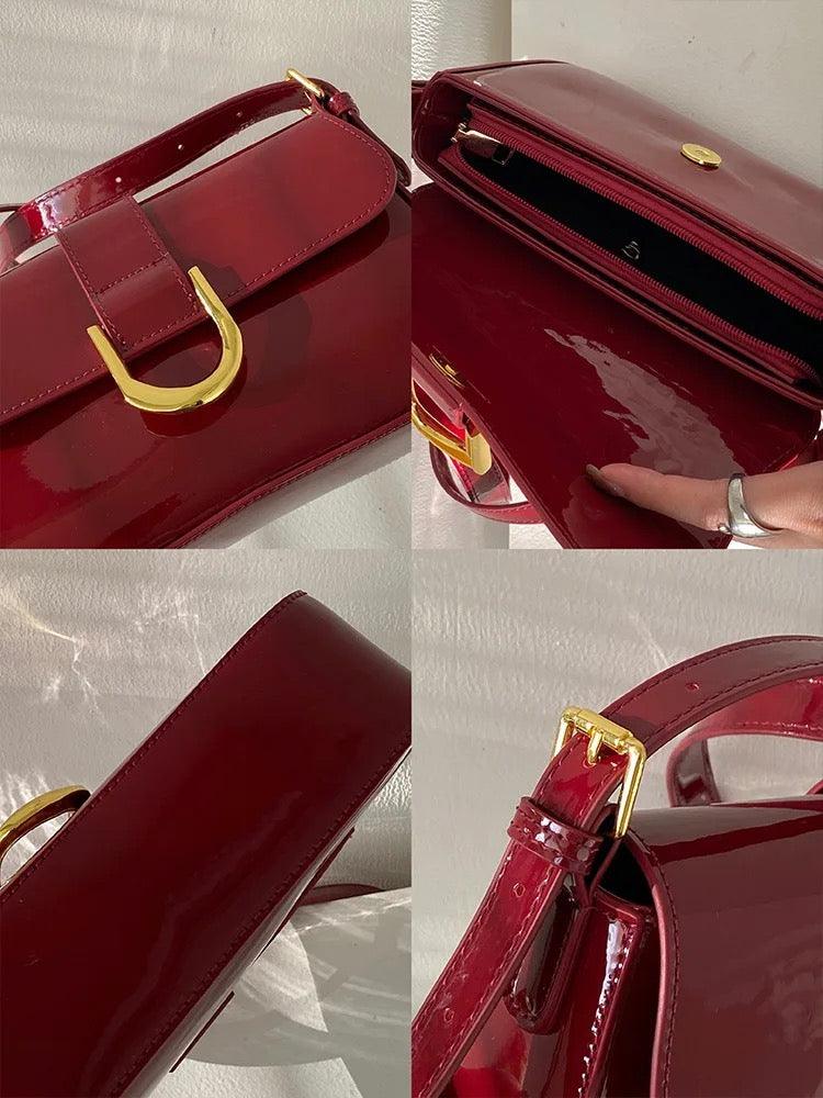 Glossy Buckle Baguette + SlingBag