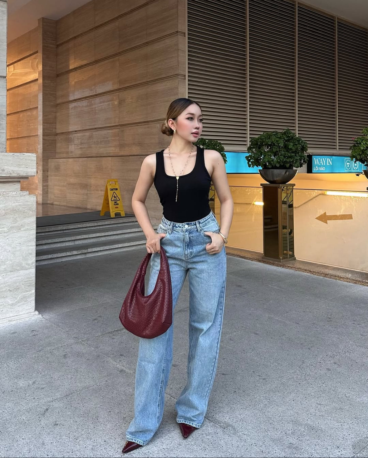 Mid Blue Straight Jeans