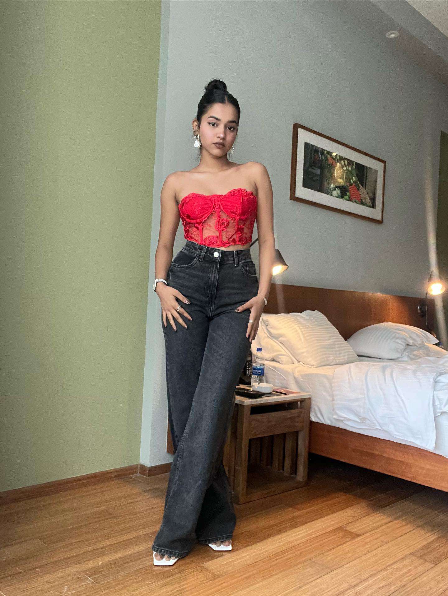 Charcoal Wide Leg Denim