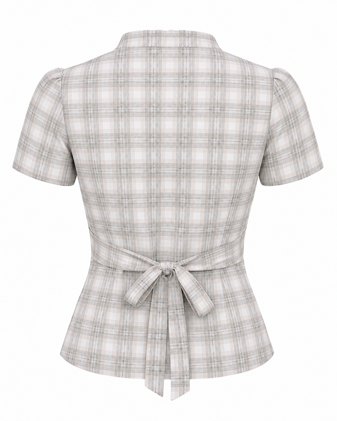 Wrap Plaid Shirt - Grey checks