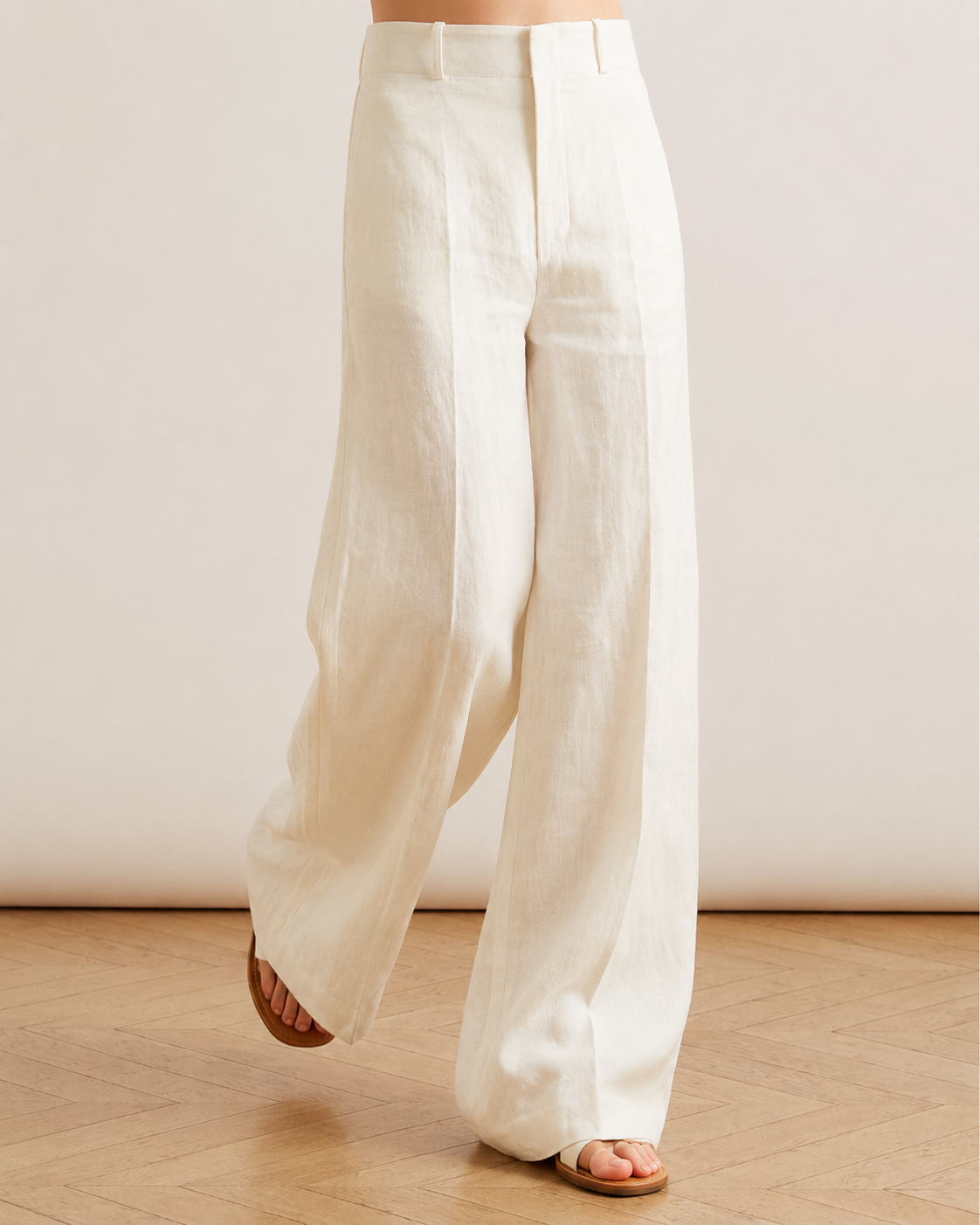 10/10 Ivory Linen Pants