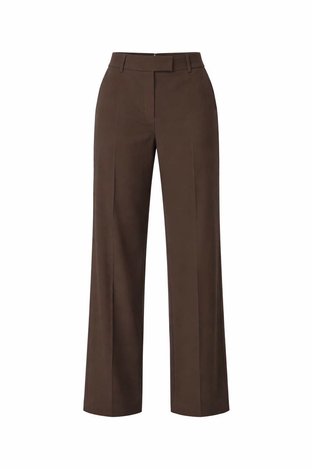 Coffee Brown Side Hook Trousers