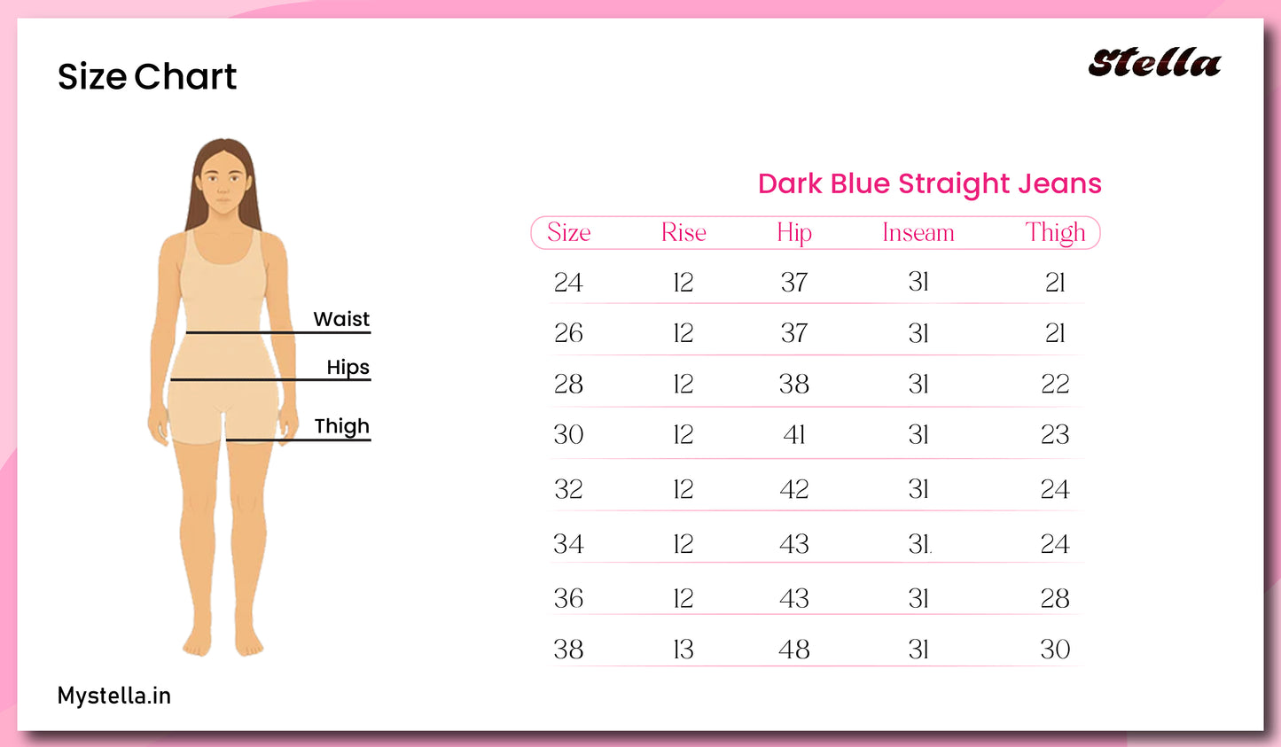 Dark Blue Straight Jeans