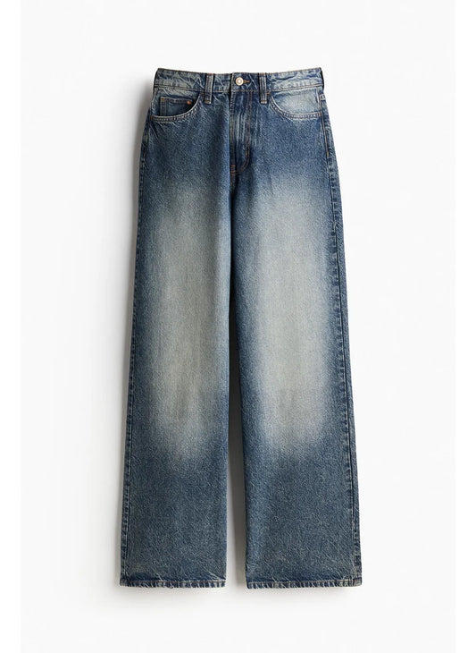 Dusty Blue Wide Leg Jeans