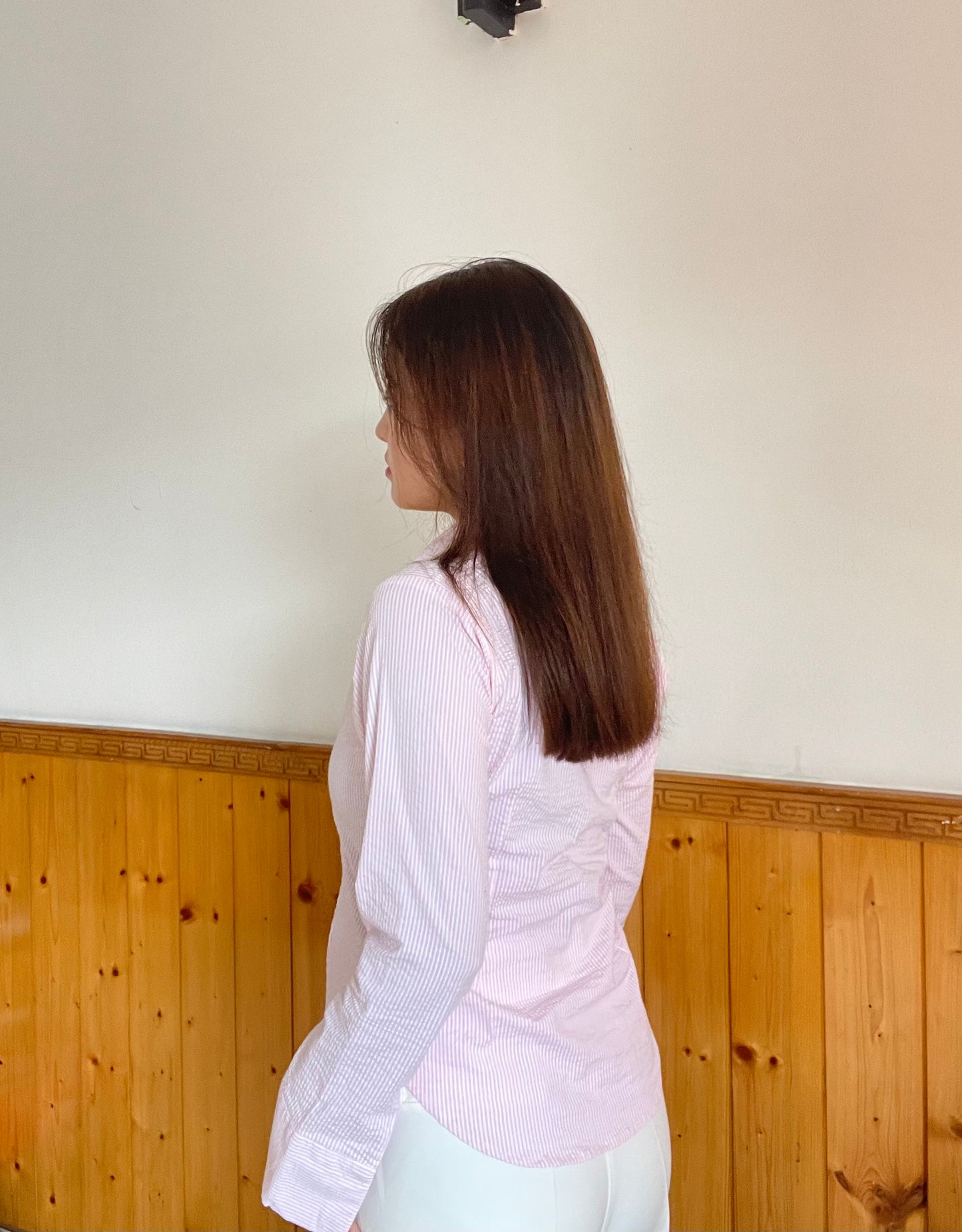 Pastel blush fitted shirt