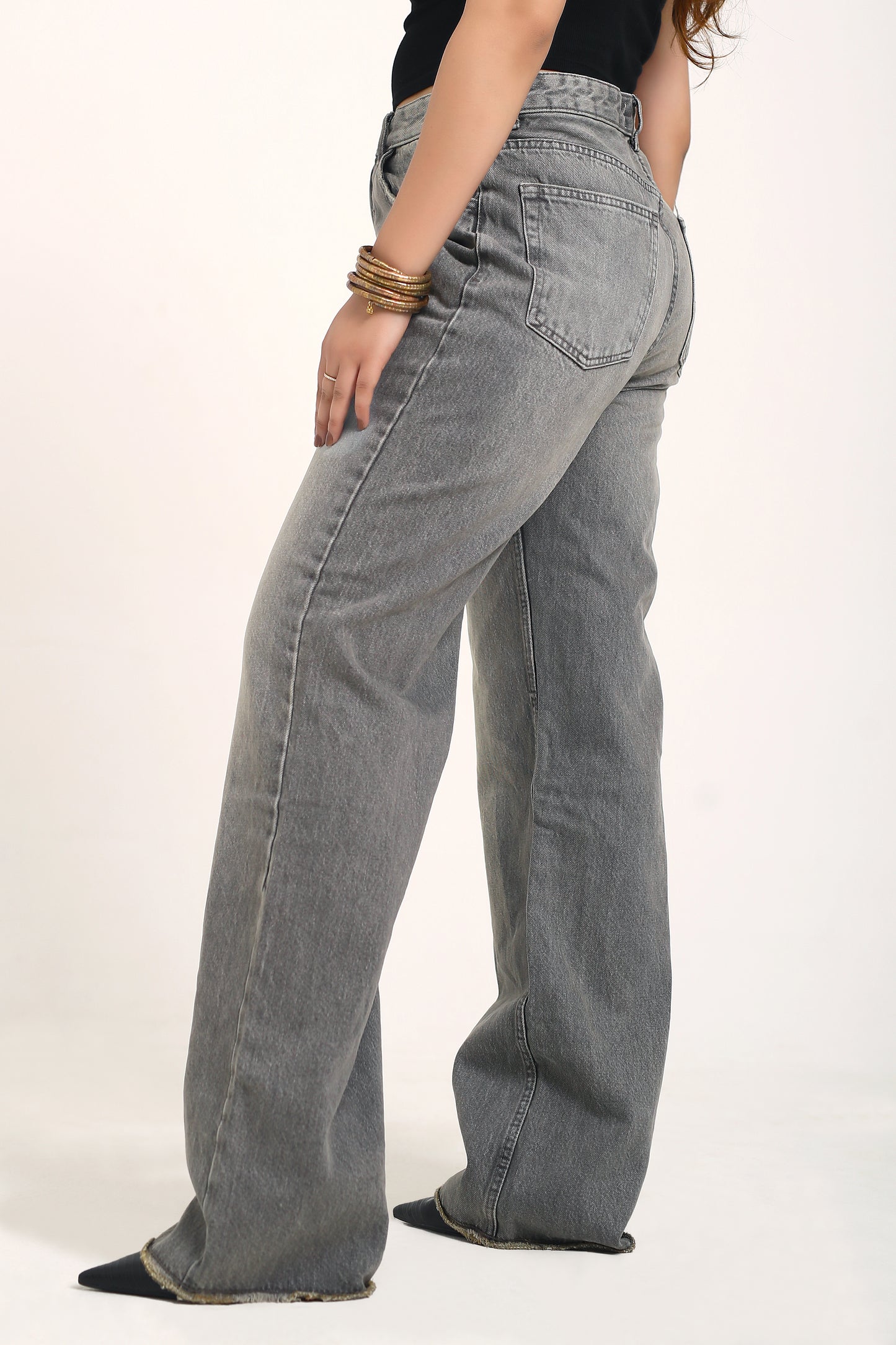 Dusty Grey long denim