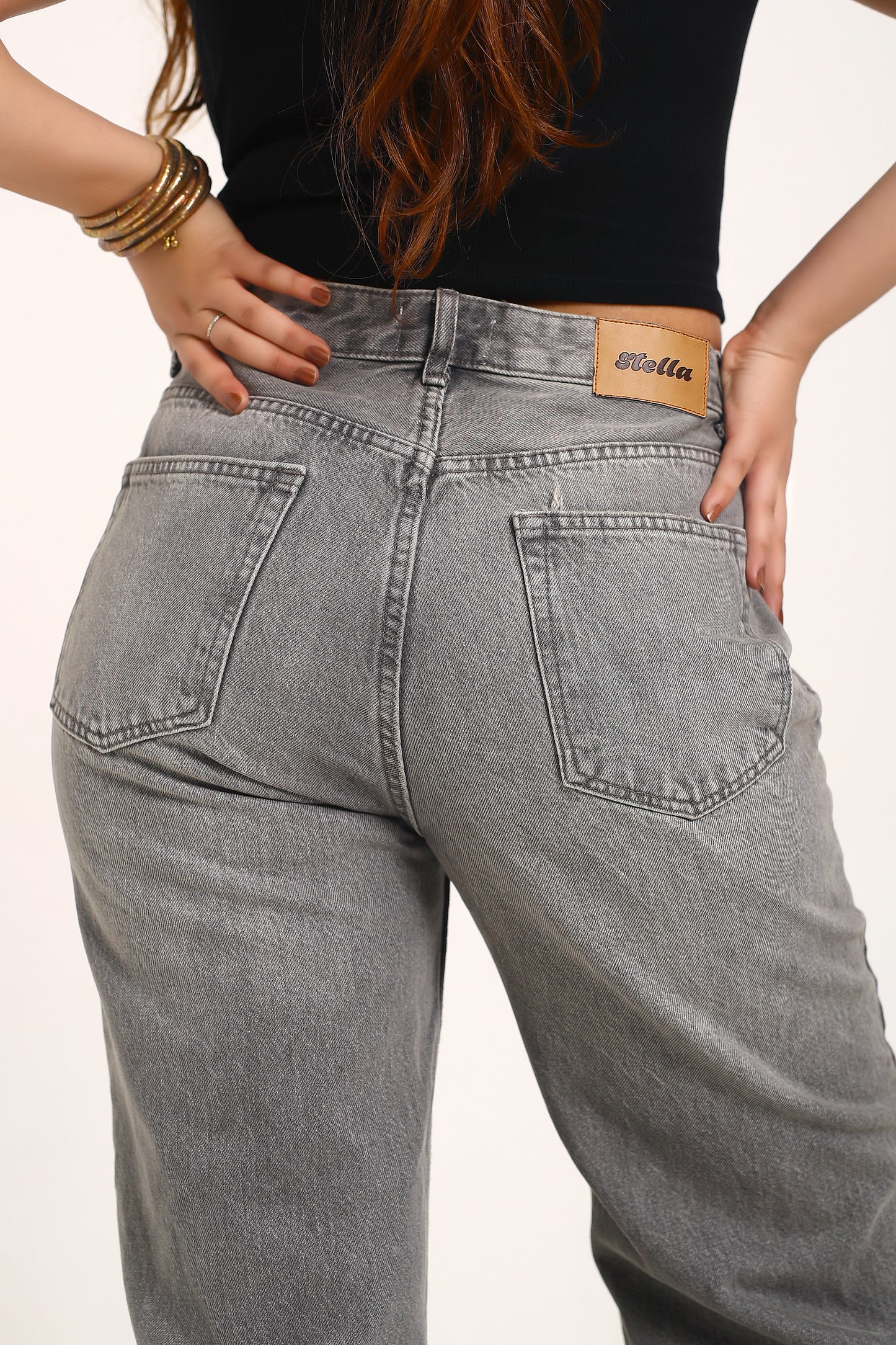Dusty Grey long denim