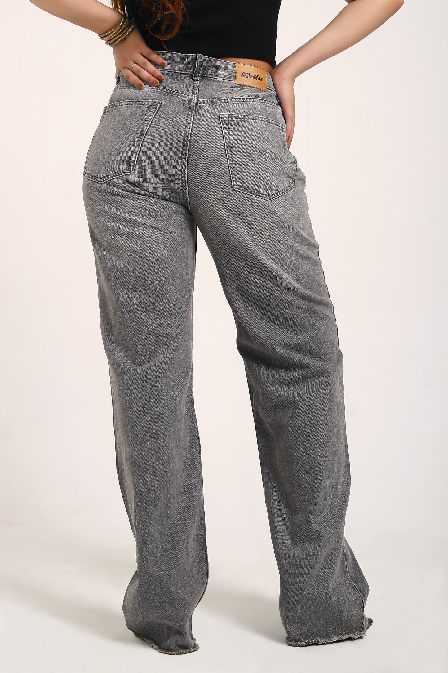 Dusty Grey long denim