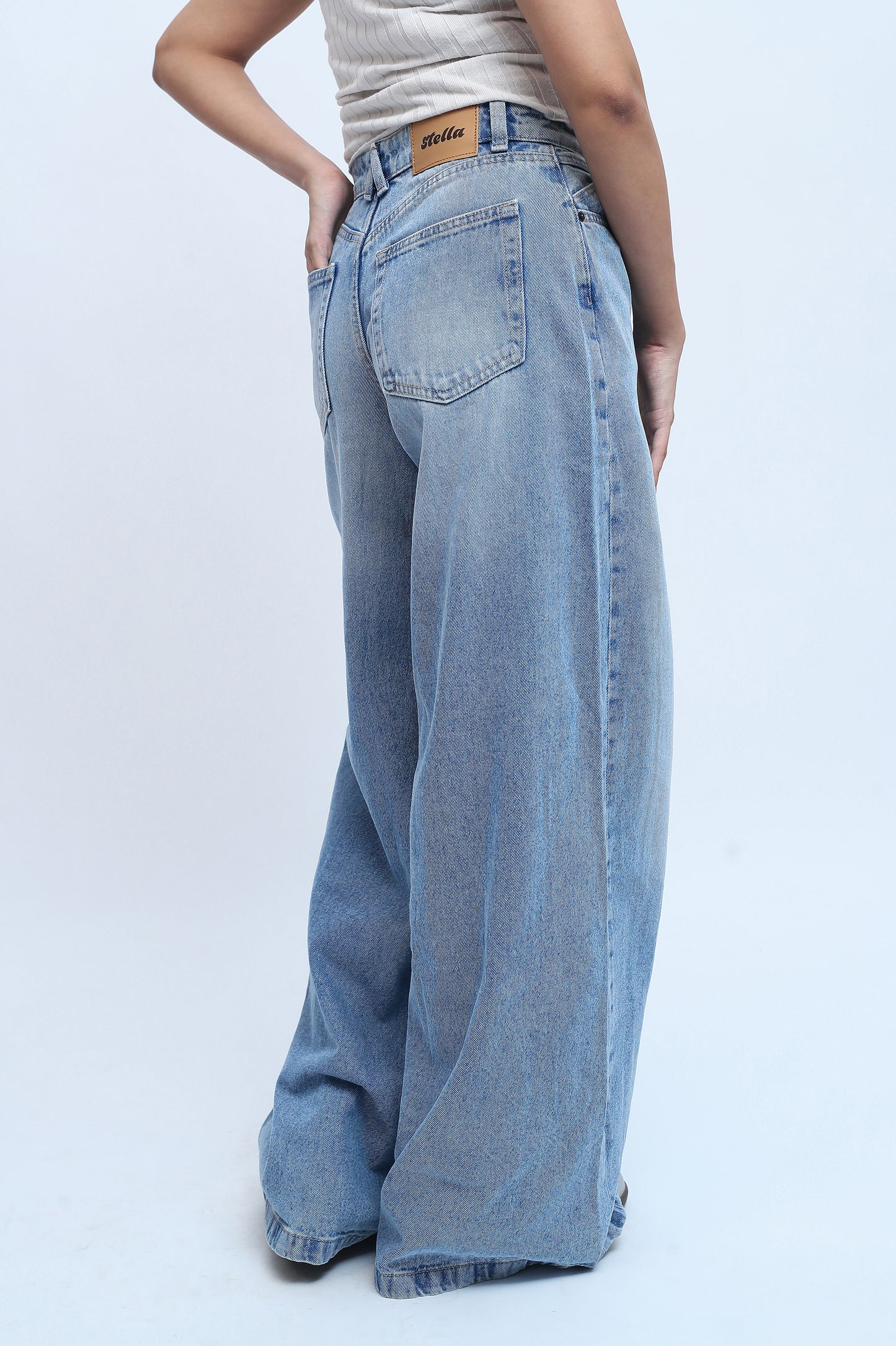 Super Wide leg Blue denim