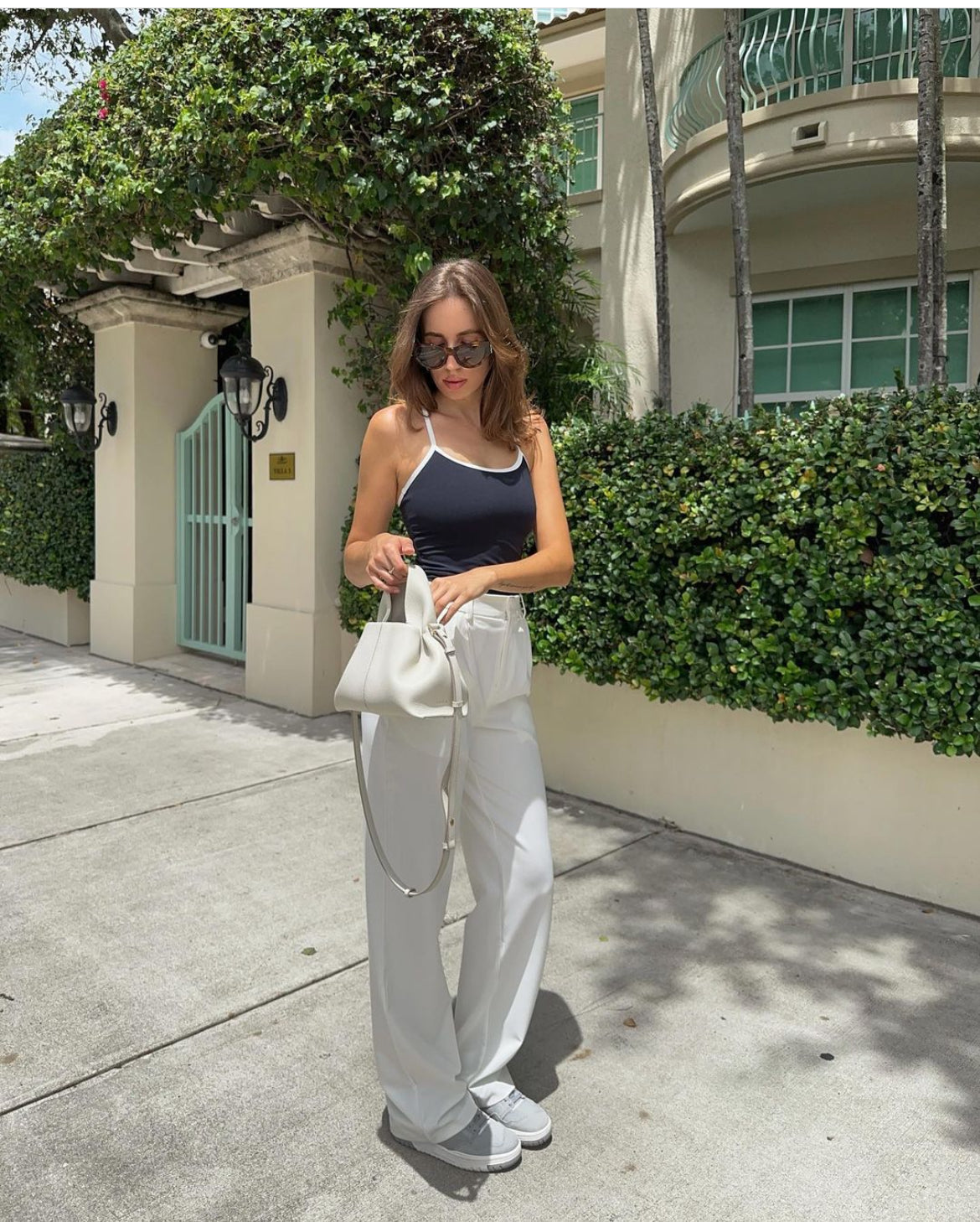 White Side Hook Trousers