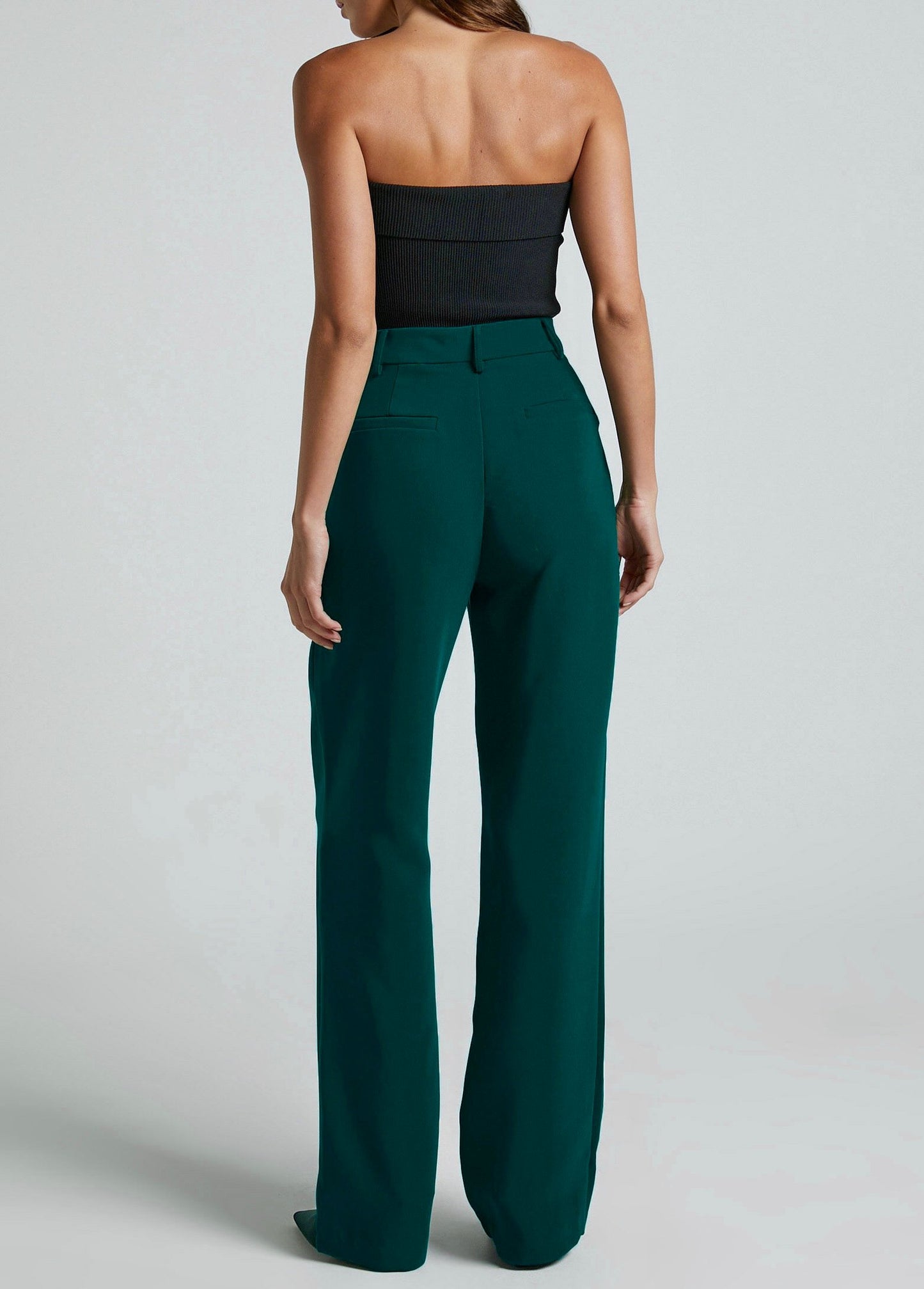 Emerald Green Side Hook Trousers