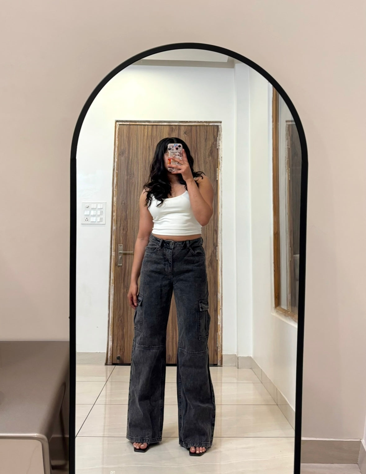 Faded Grey Cargo Pants