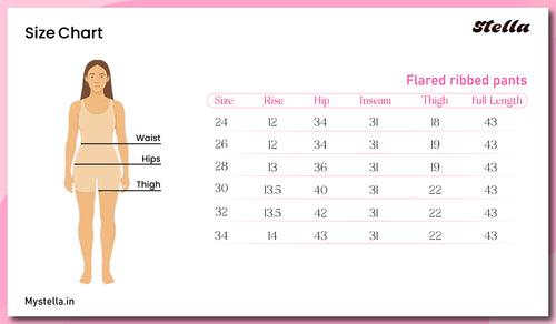 Flared ribbed pants custom image