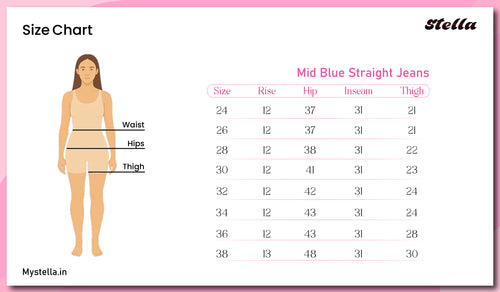 Mid Blue Straight Jeans custom image