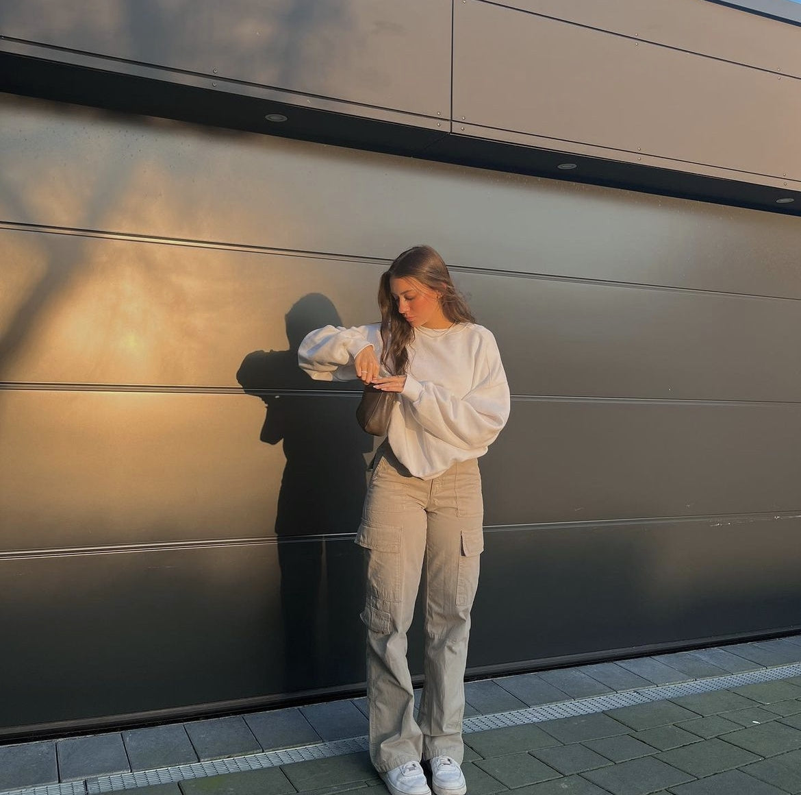 Beige Cargo Pants