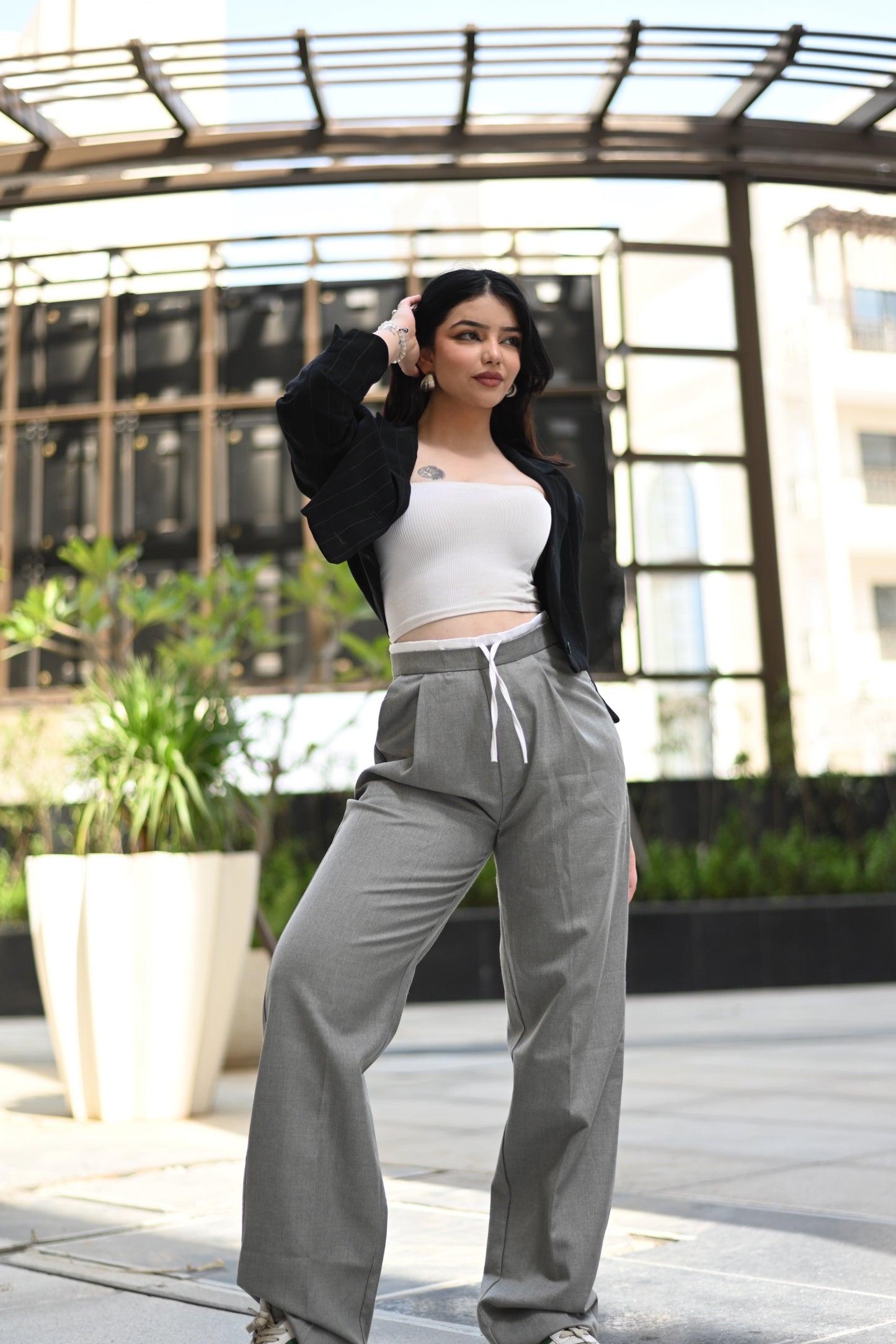 Tailored Drawstring Trousers