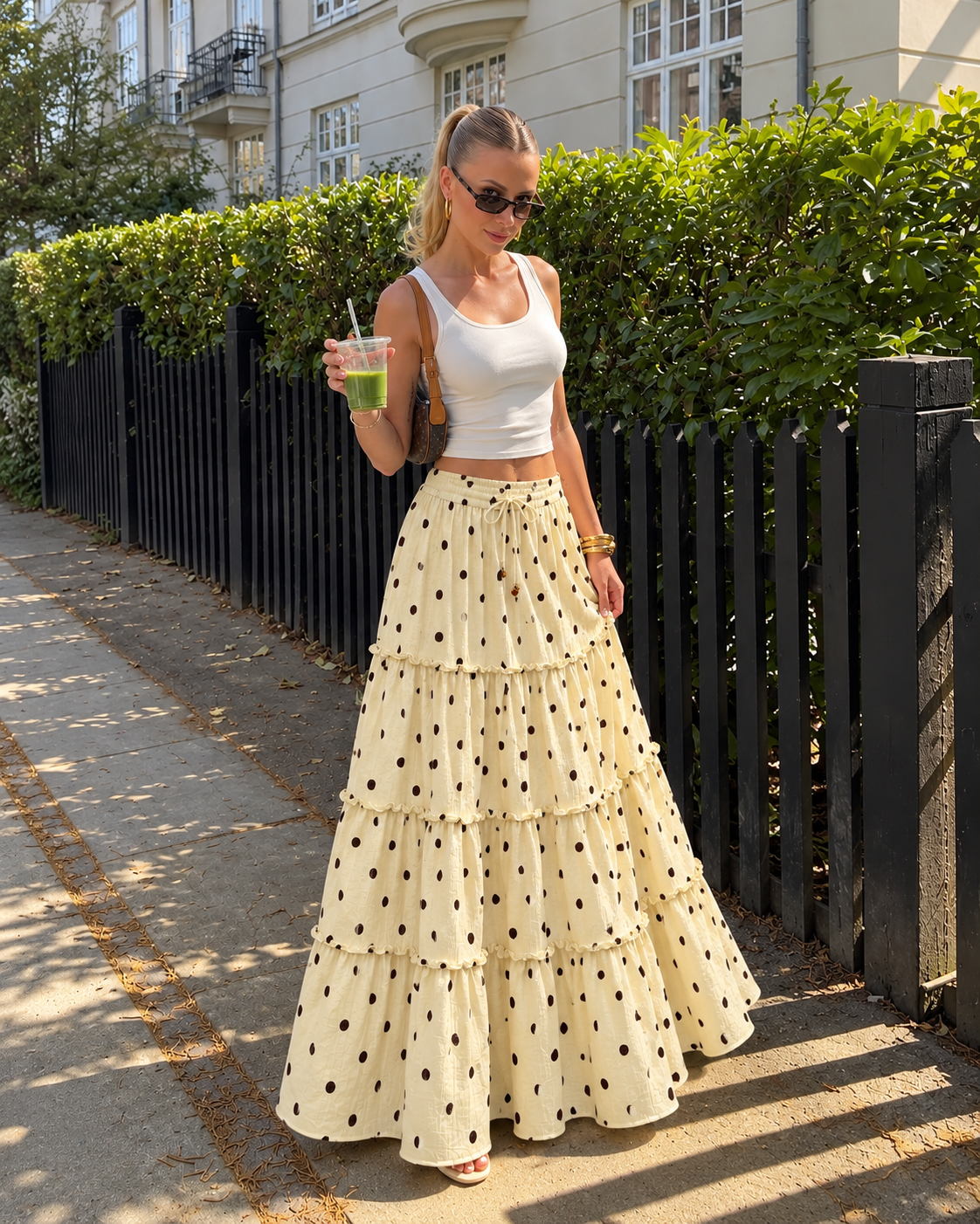 Super Flowy Butter yellow Maxi Skirt