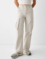 Off White Cargo Pants (Adjustable belt )