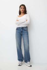 Dark Blue Straight Jeans