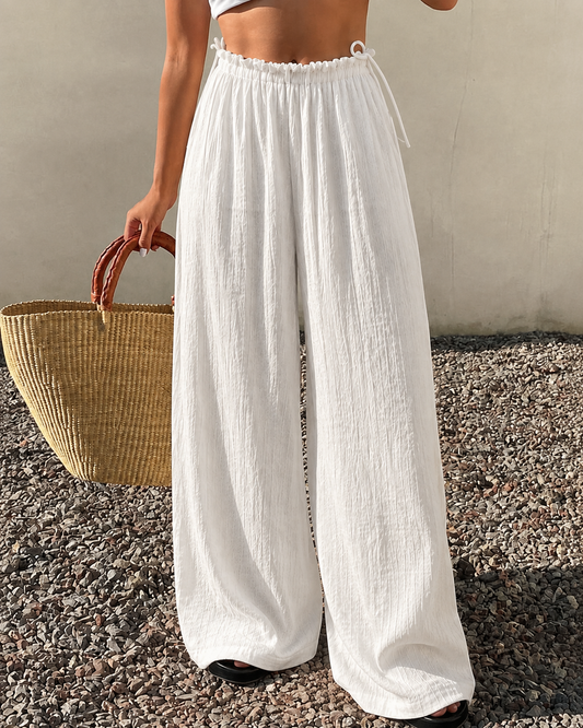 Crushed super flowy pants - Off White