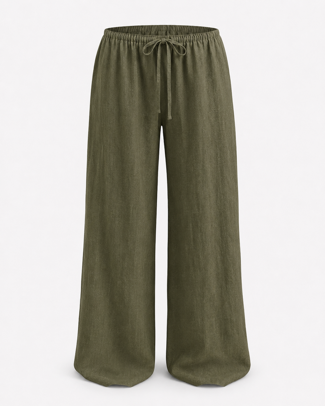Olive linen Pull On pants