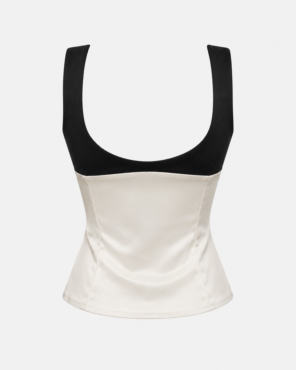 Patch top - Ivory Black