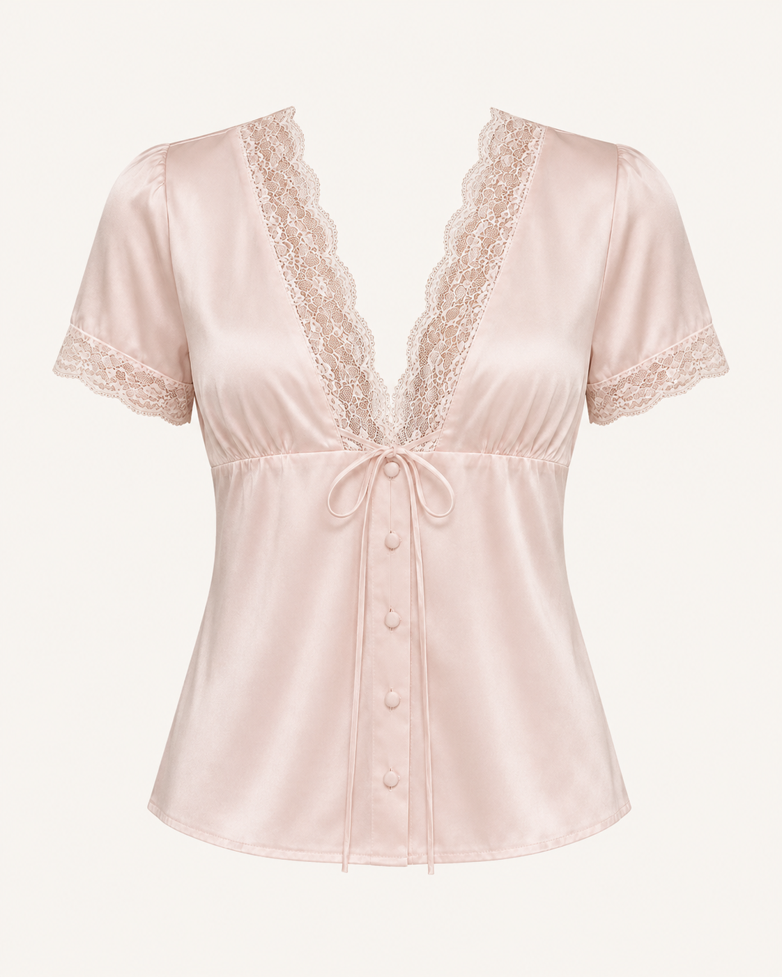Satin Babygirl Top - Baby Pink