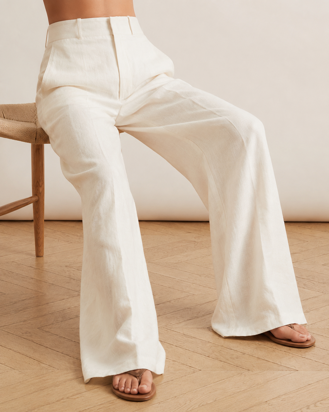 10/10 Ivory Linen Pants