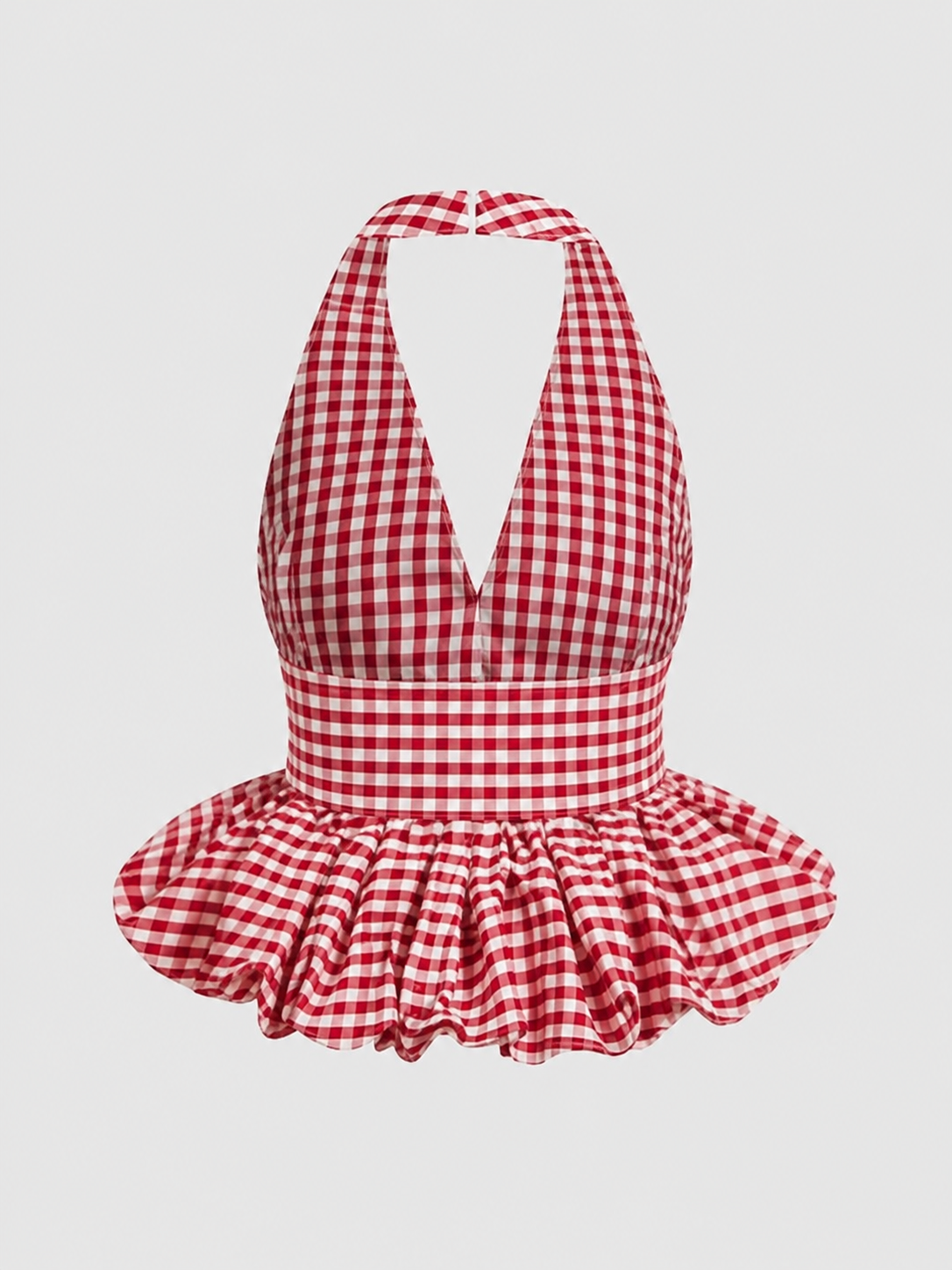 Cherry Halter Bow Top