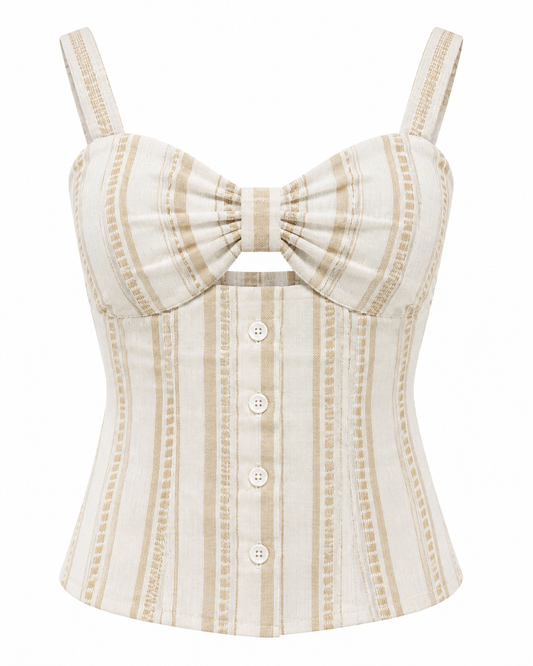 Take a Bow Top - Beige