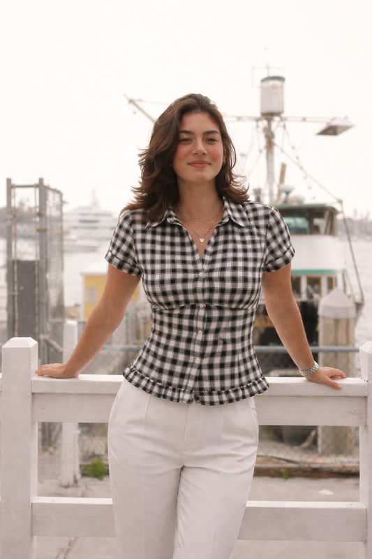 Check-mate fitted shirt