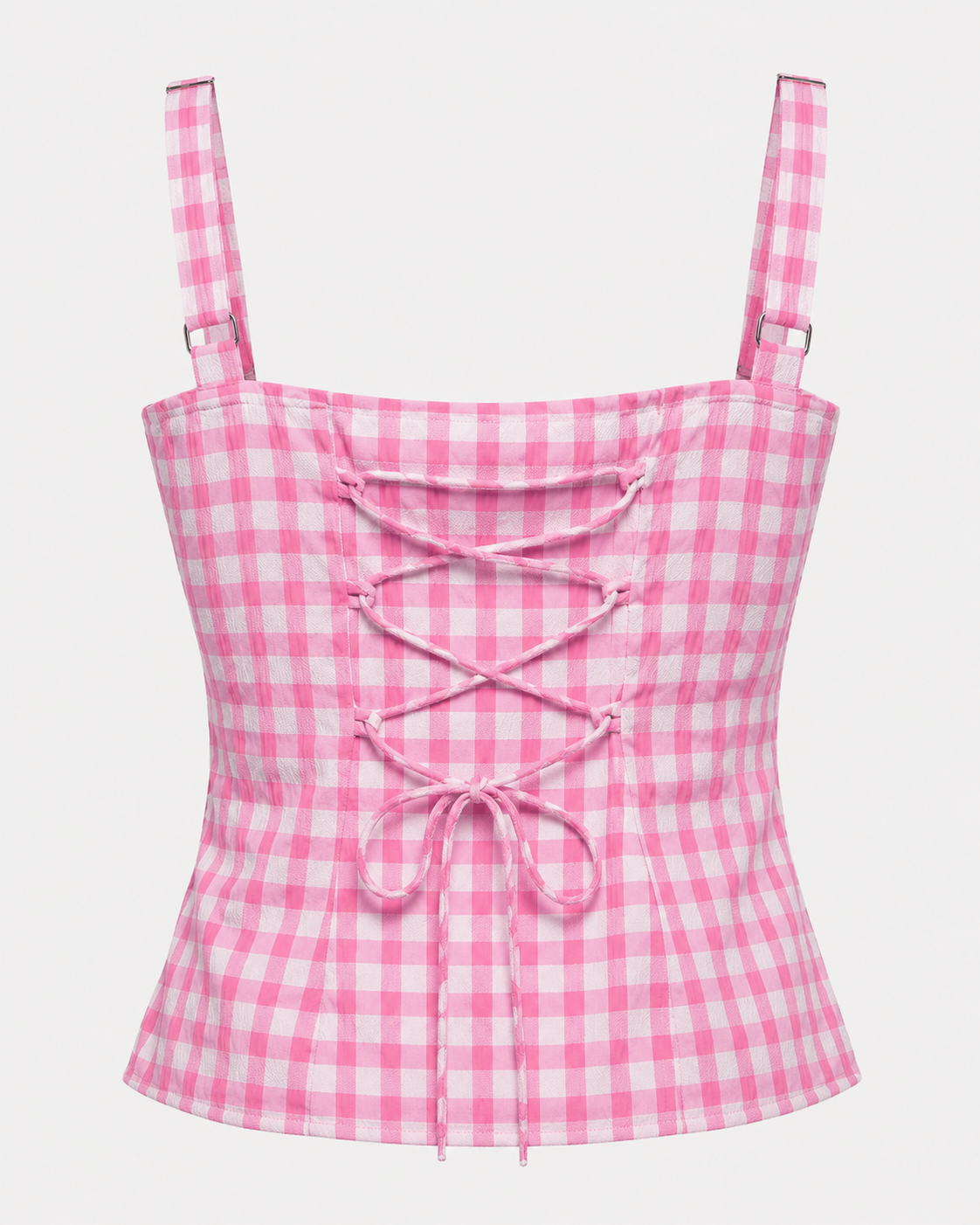 Take a Bow Top - Pink Check