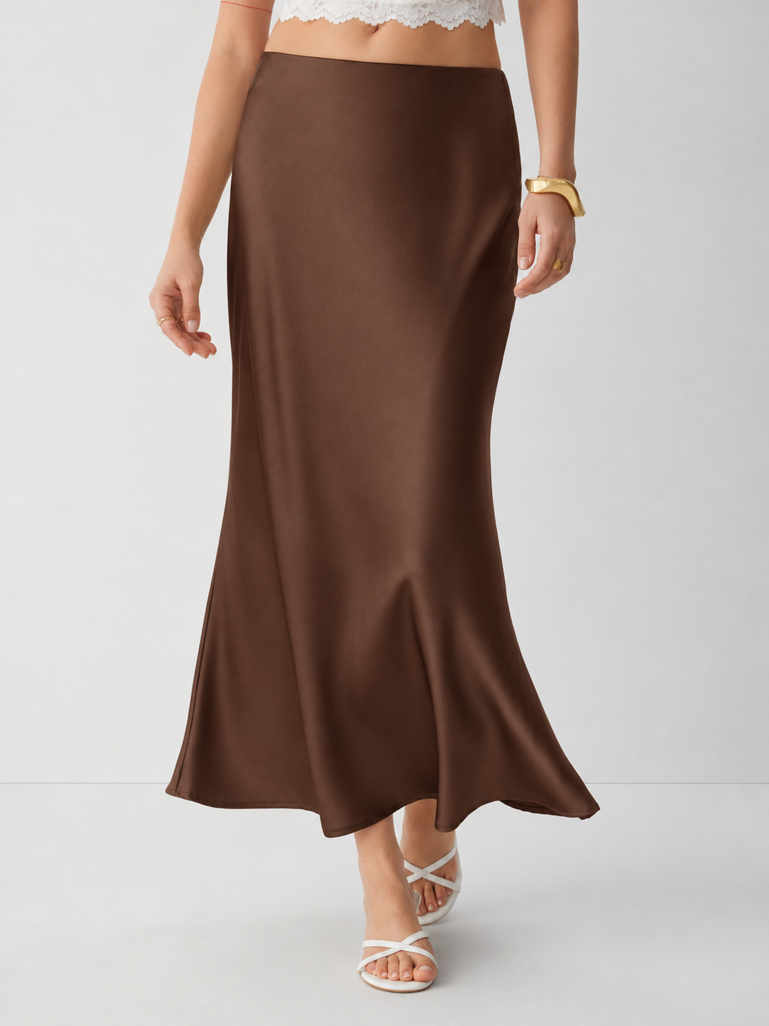 Stella Satin Bias maxi skirt