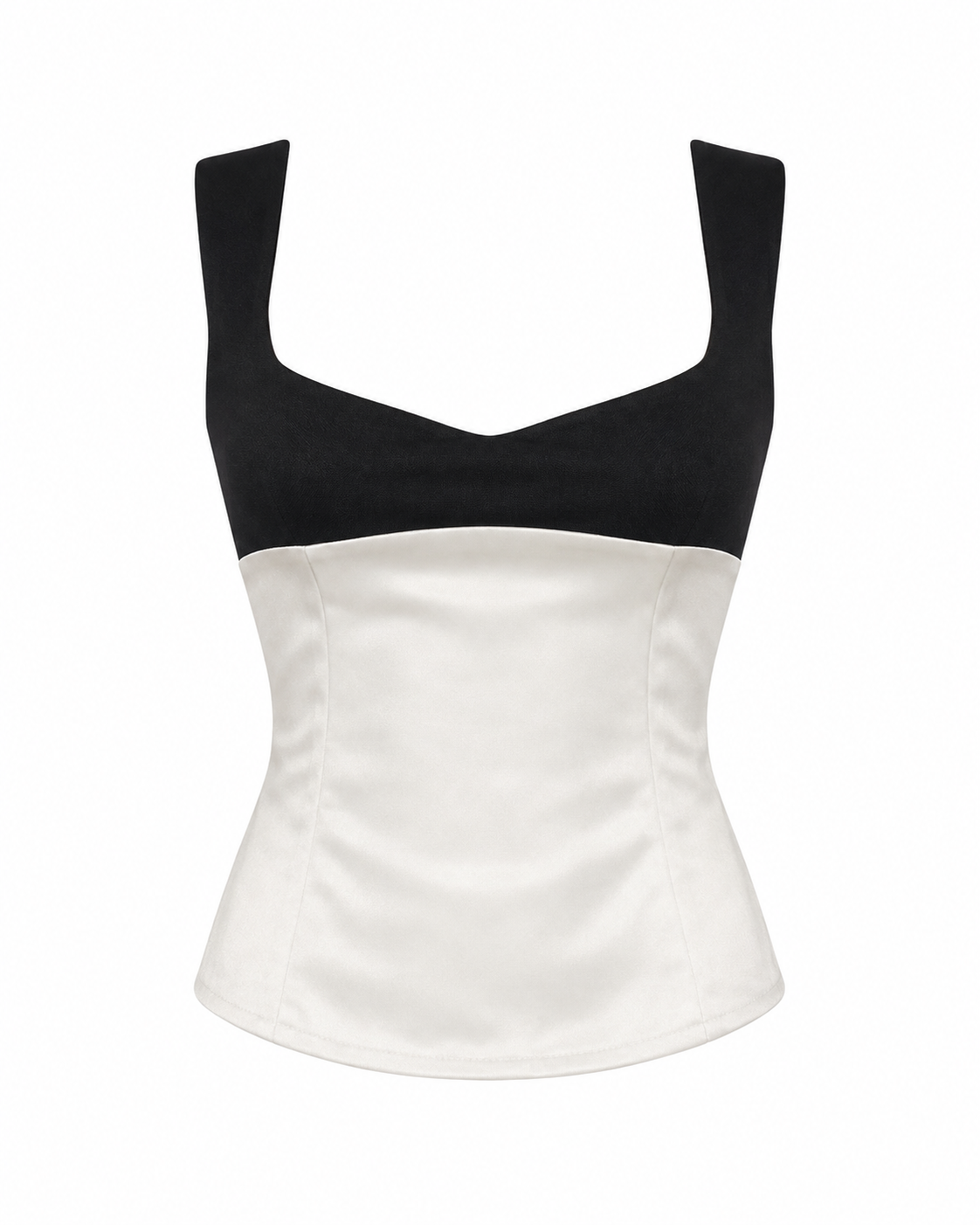 Patch top - Ivory Black