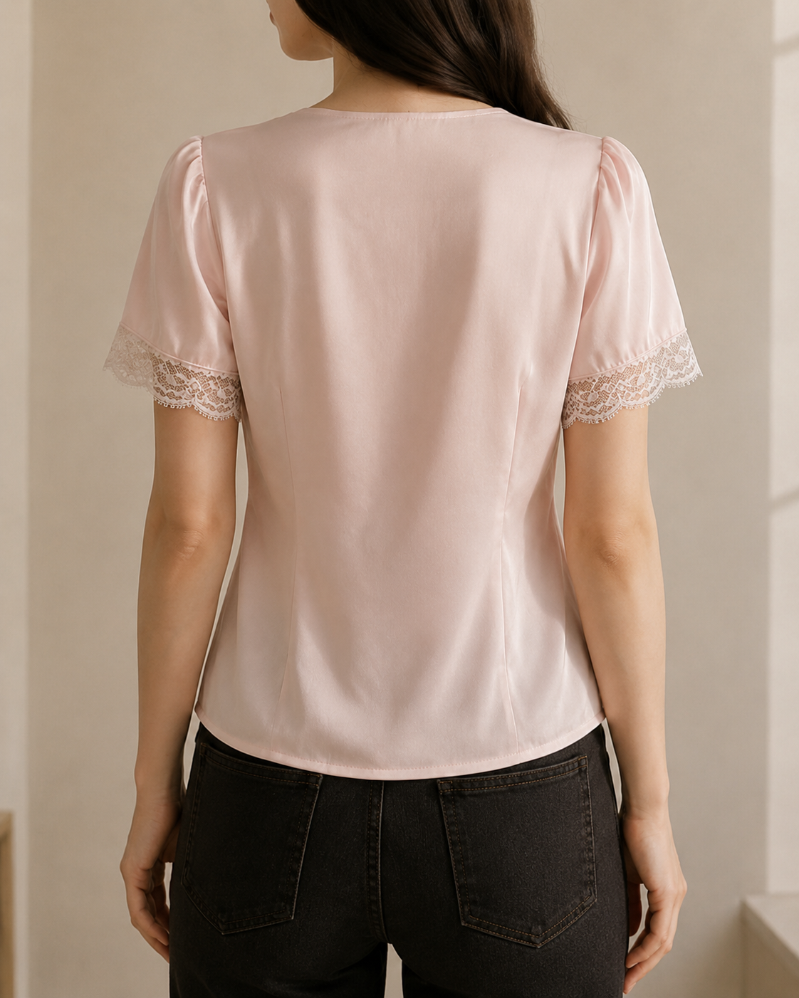 Satin Babygirl Top - Baby Pink