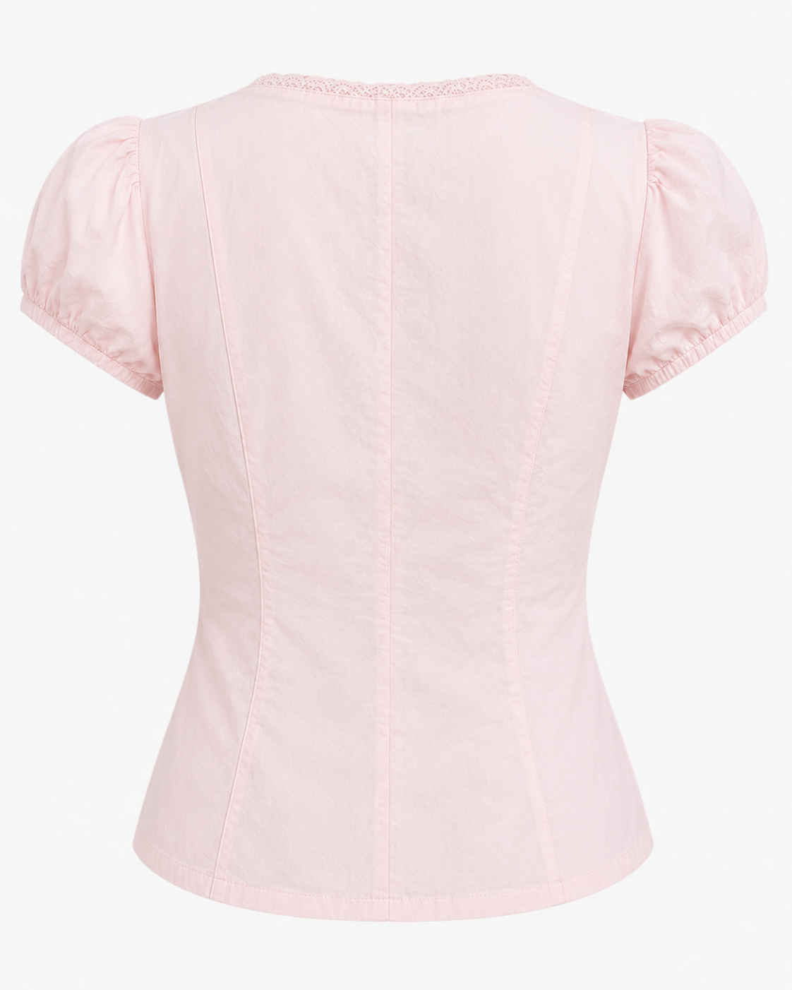 V-Neck cottage top - Soft Pink