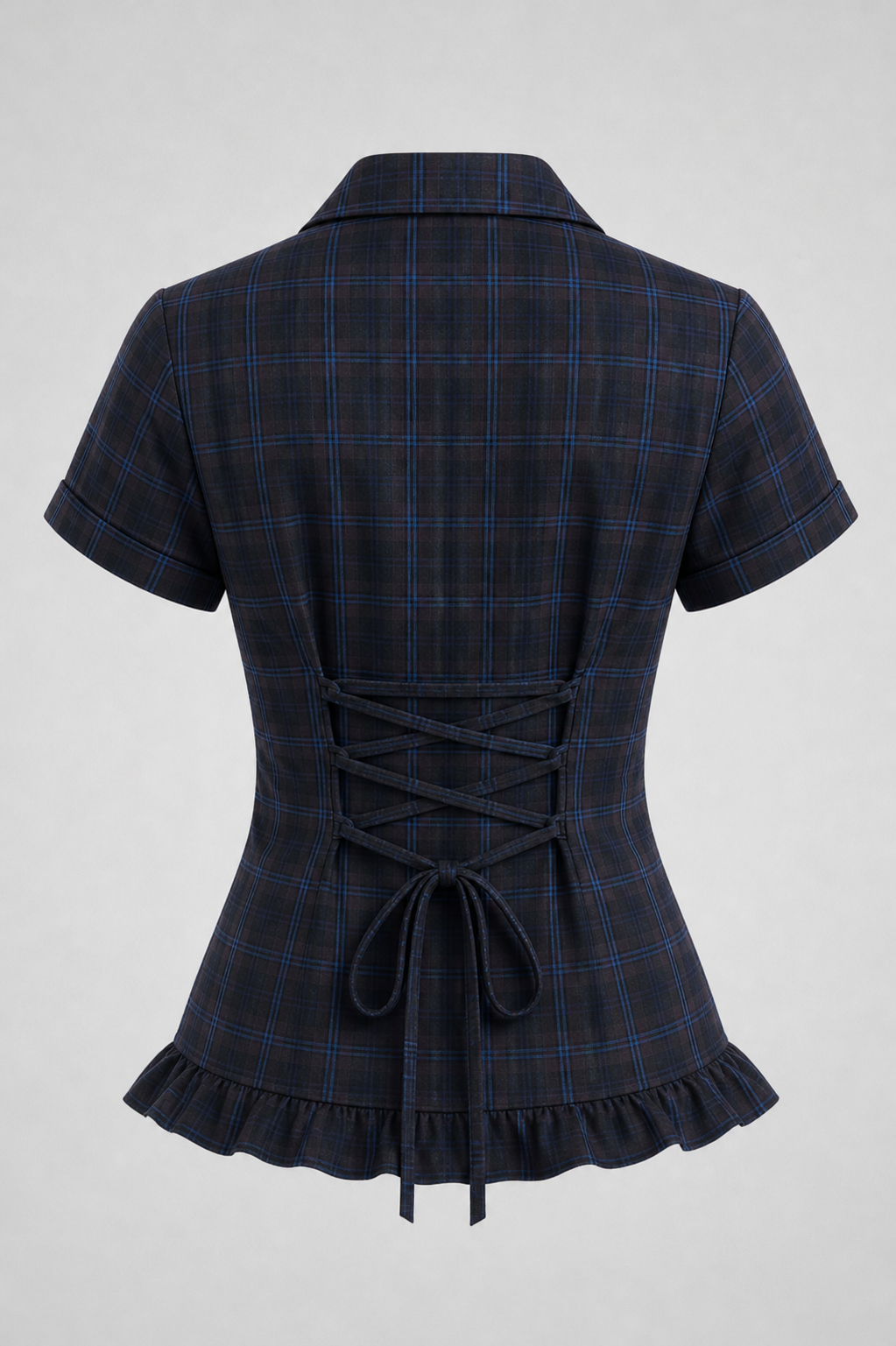 Blueberry ruffle shirt