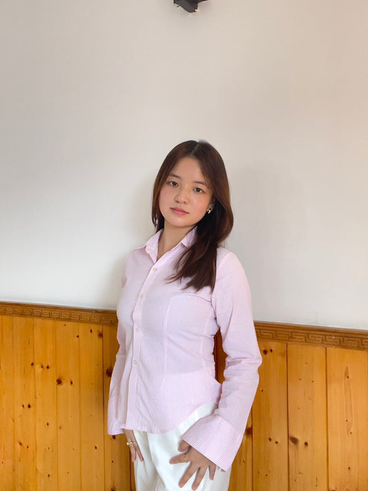 Pastel blush fitted shirt