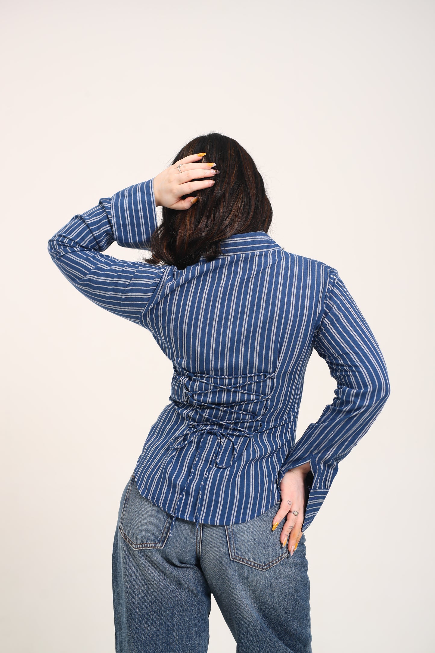 Midnight stripes fitted shirt