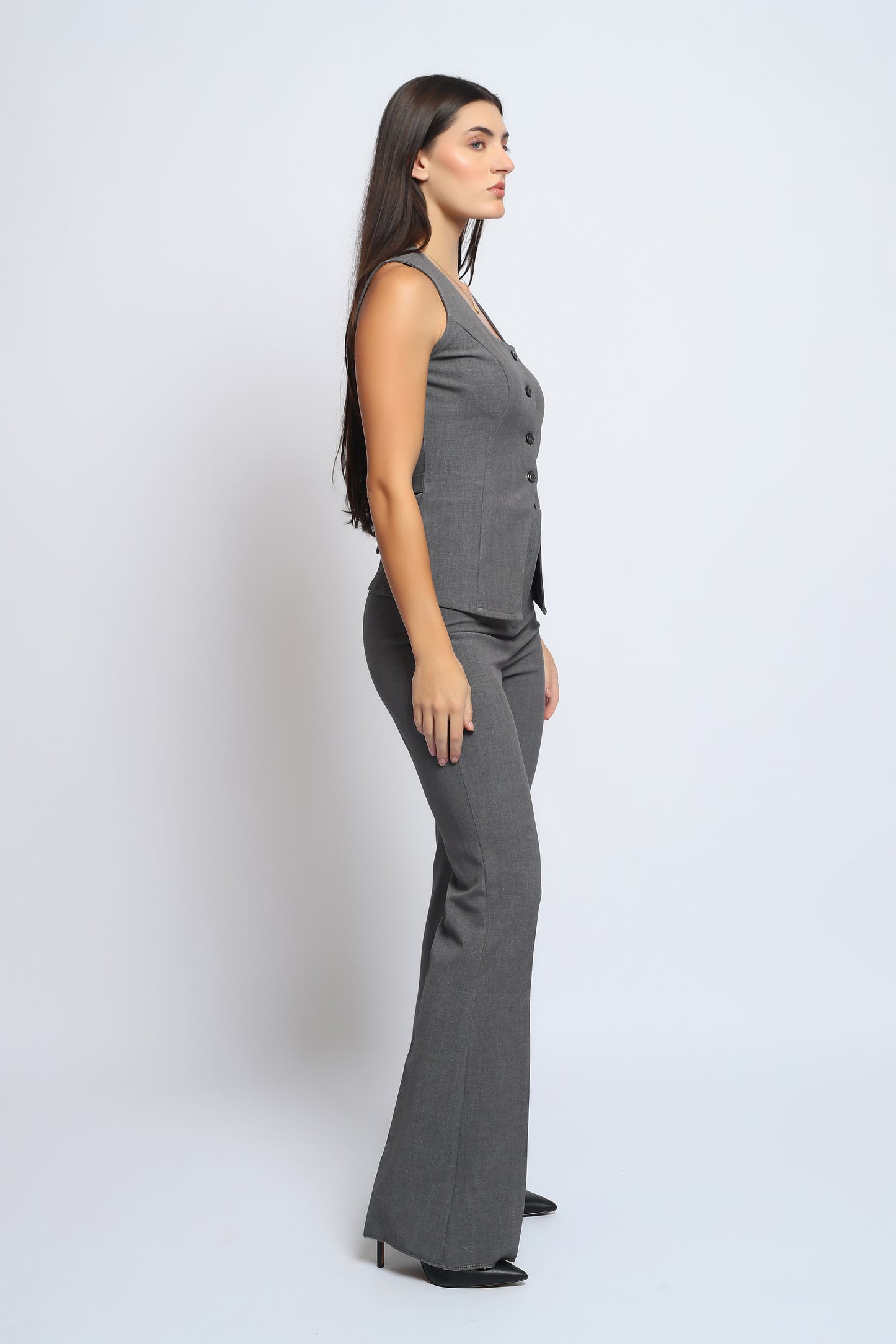 Stella grey signature set (Pants + Square neck Waistcoat)