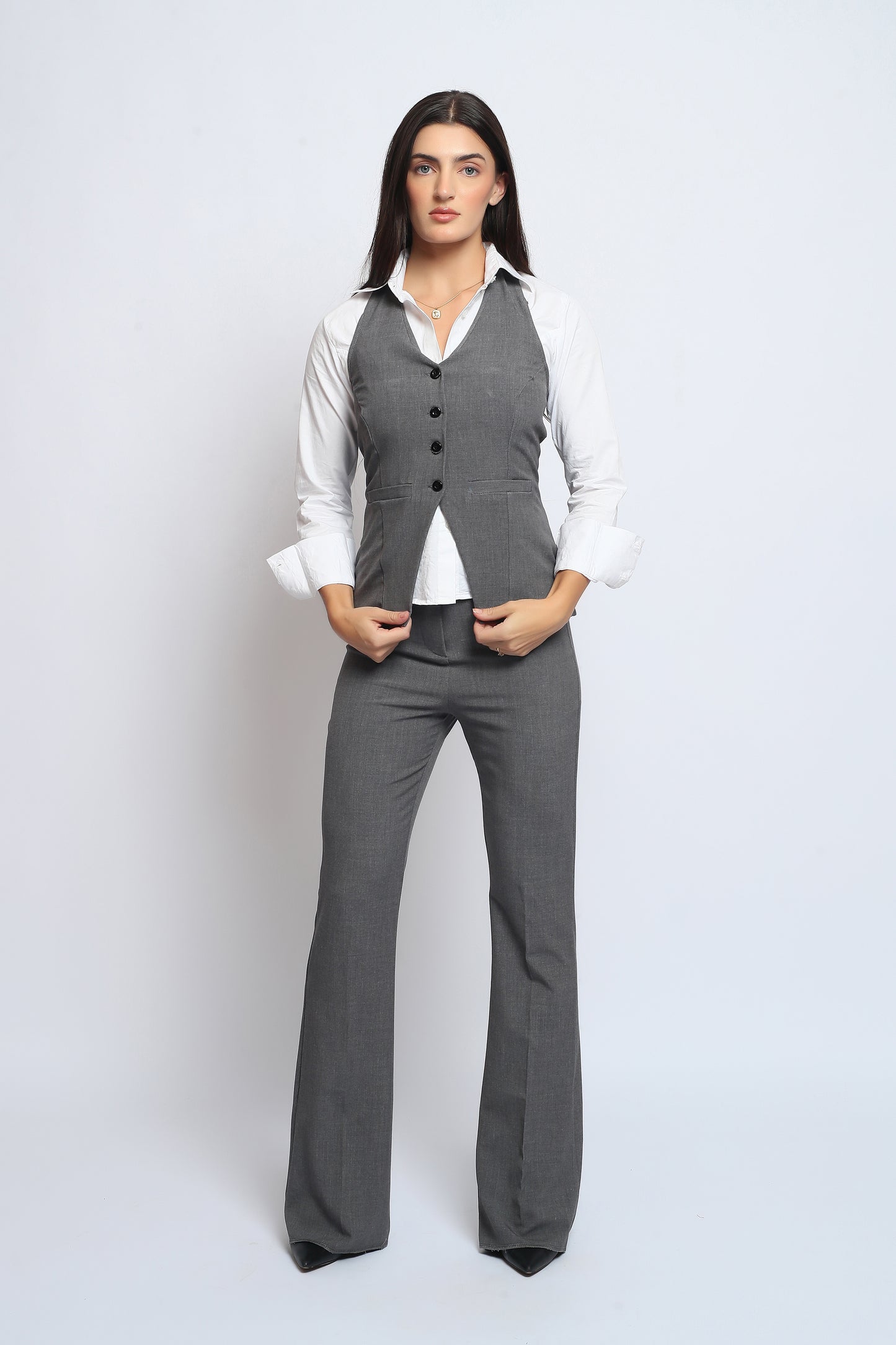 Stella grey signature set (Pants + Halter neck Waistcoat)