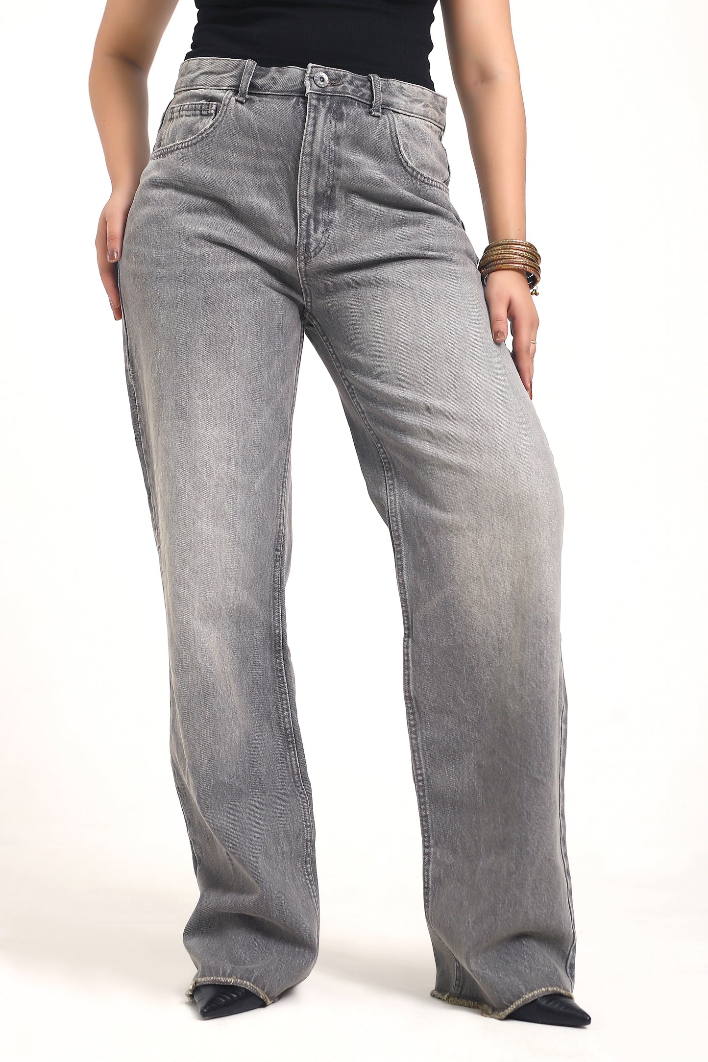 Dusty Grey long denim