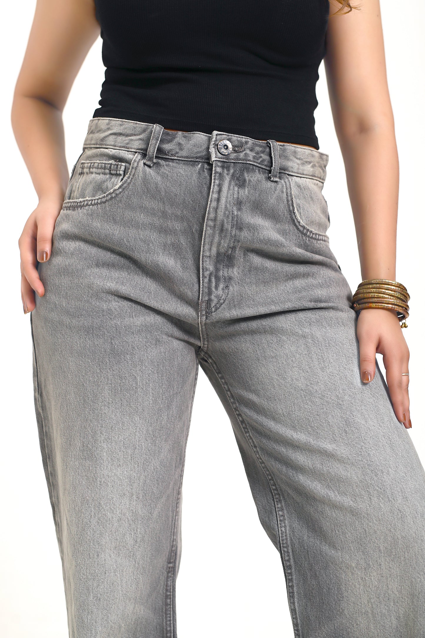 Dusty Grey long denim
