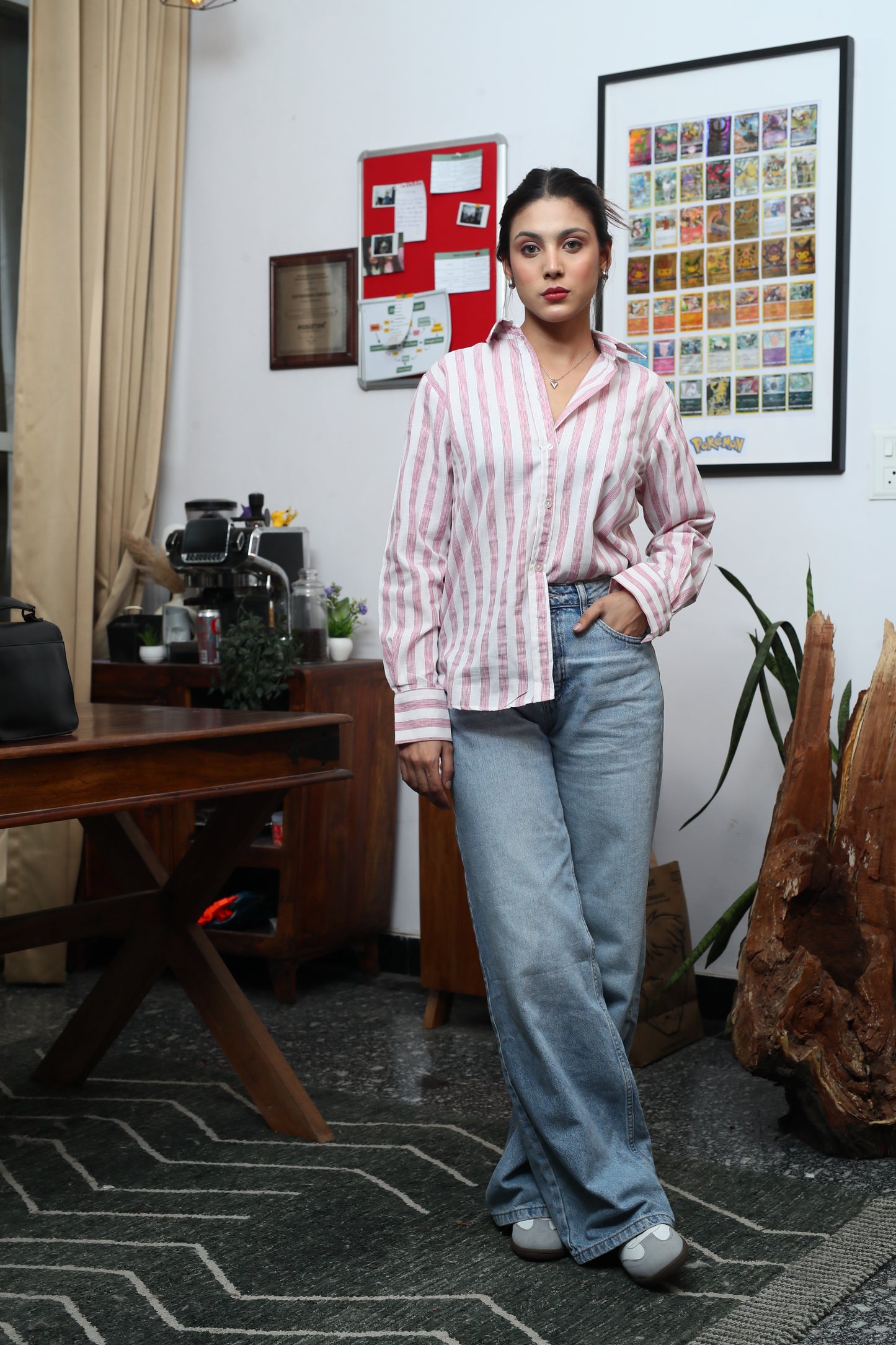 Holiday Pink Striped Shirt