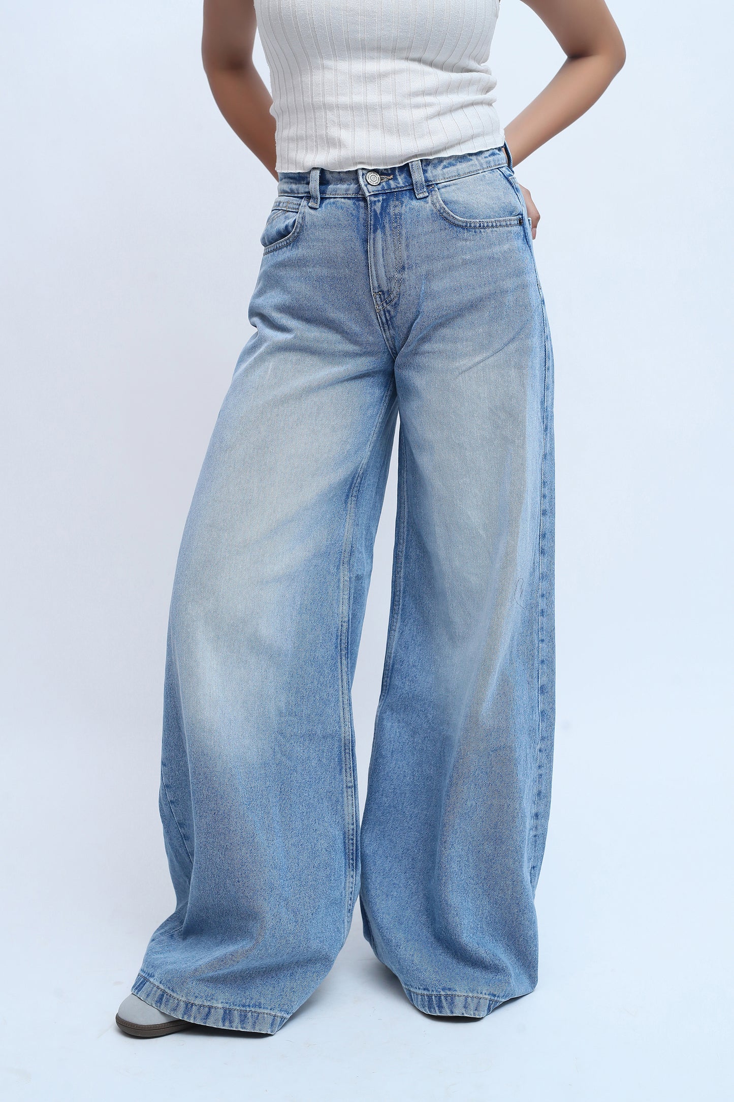 Super Wide leg Blue denim