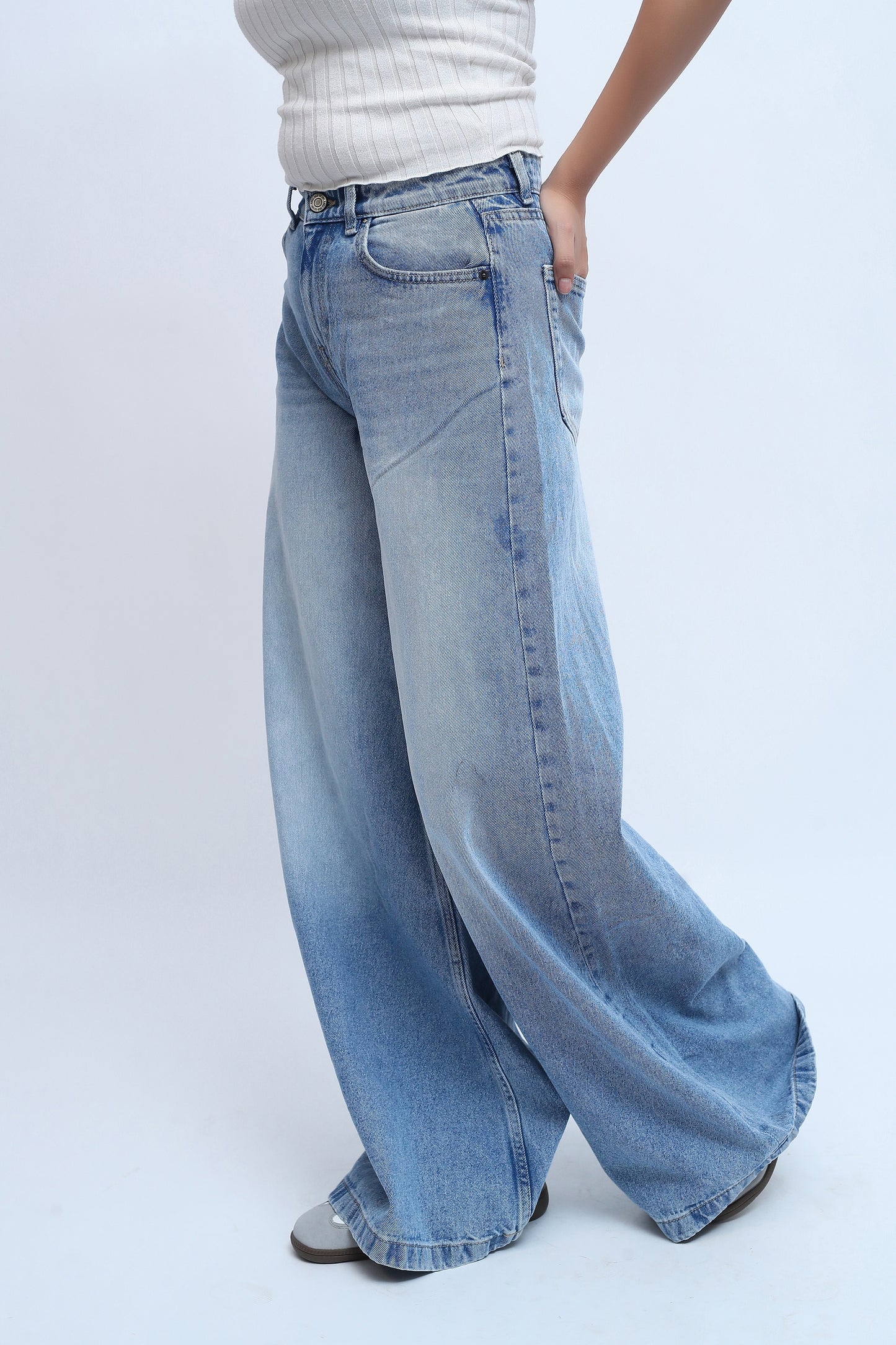 Super Wide leg Blue denim