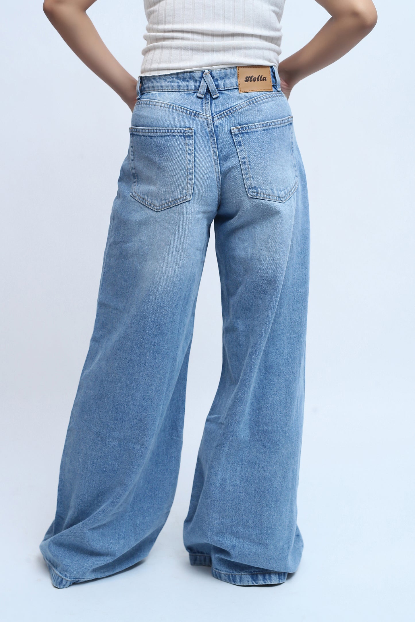 Super Wide leg Blue denim