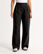 Black Highwaist Tailored Trouser Pants