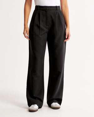 Black Highwaist Tailored Trouser Pants